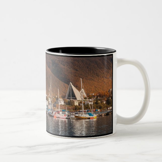 Tromso Norwegen Zweifarbige Tasse (Rechts)