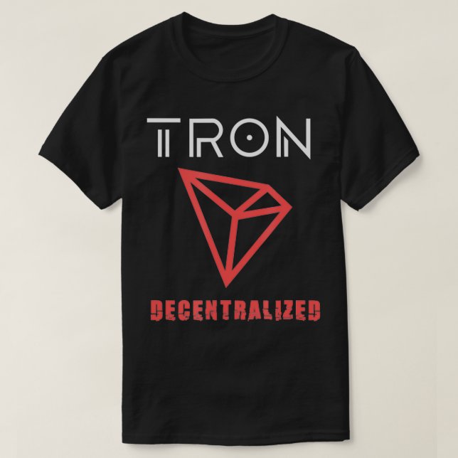 TRON Crypto Dezentralisierte Blockchain TRX Crypto T-Shirt (Design vorne)