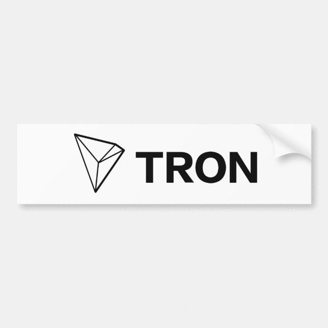 TRON TRX Cryptocurrency Autoaufkleber (Vorne)