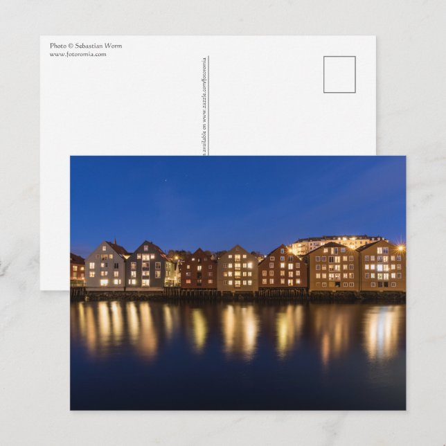 Trondheim Norwegen Postkarte (Vorne/Hinten)
