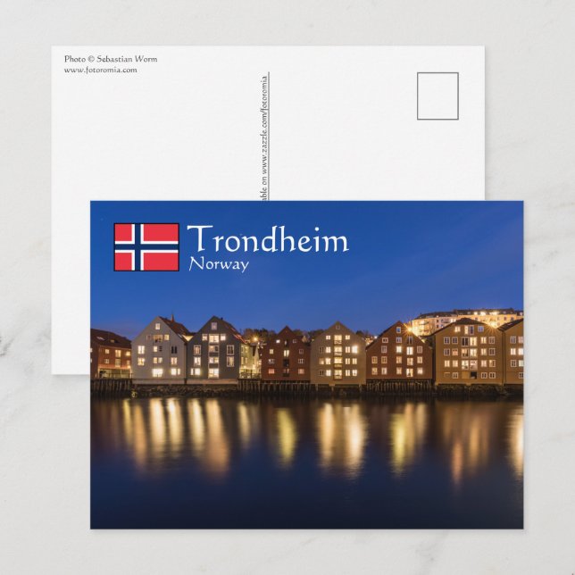 Trondheim Norwegen Postkarte (Vorne/Hinten)