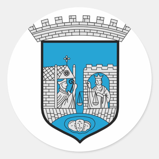 Trondheim, Norwegen Runder Aufkleber (Vorderseite)