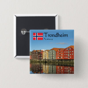 Trondheim Norwegen Souvenir Button