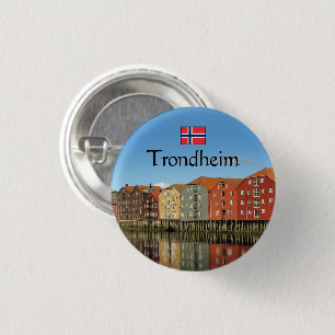 Trondheim Norwegen Souvenir Button