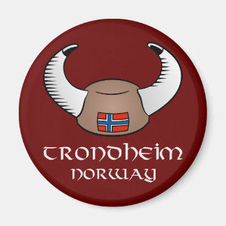 Trondheim Norwegen Viking Hat Magnet