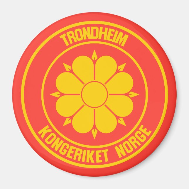 Trondheim-RundEmblem Magnet (Vorne)