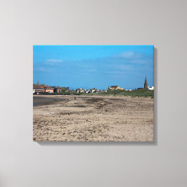 Troon Beach Scotland Postcard Poster Foto Block Leinwanddruck