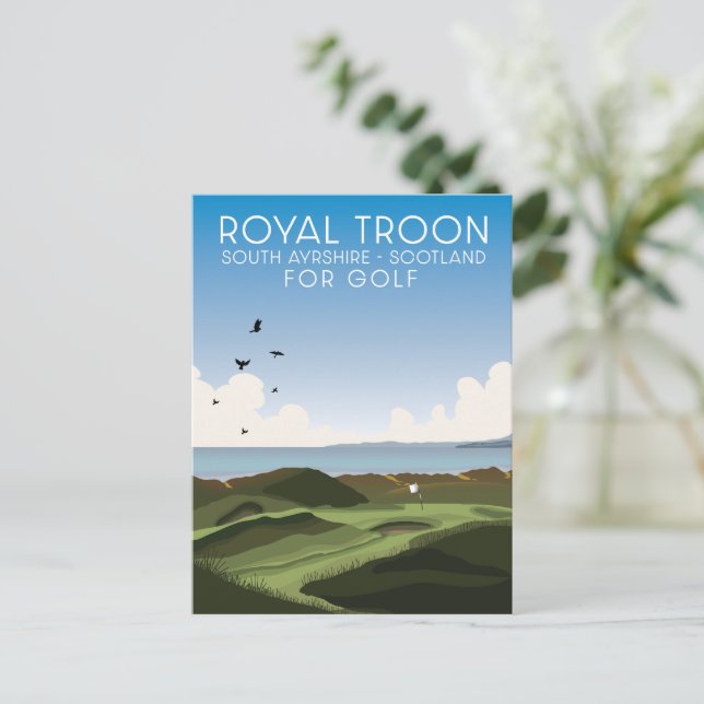 Troon South Ayrshire Scotland Golf Postkarte (Stehend Vorderseite)