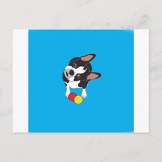 Trooper der Boston Terrier Postkarte (Vorderseite)