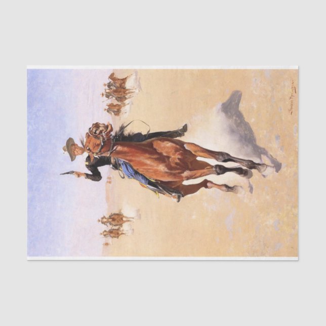 Trooper der Ebenen (Cowboy-Pferdereiter) Seidenpapier (Vorderseite)