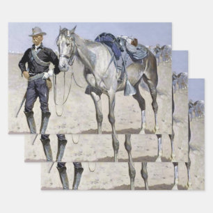 Trooper of the Plains von Frederic Remington Geschenkpapier Set