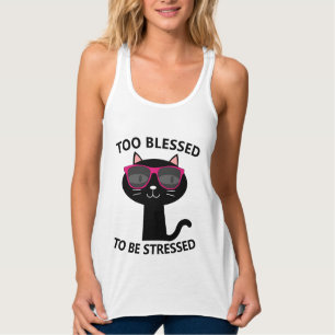 TROP BÉNÉFICIÉ POUR ÊTRE STRESSEE CHAT T-Shirts