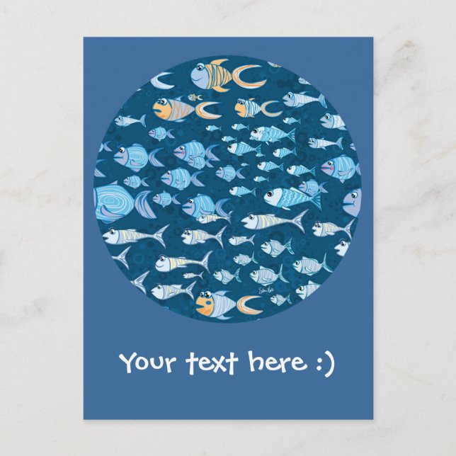 Trop de poisson carte postale (Devant)