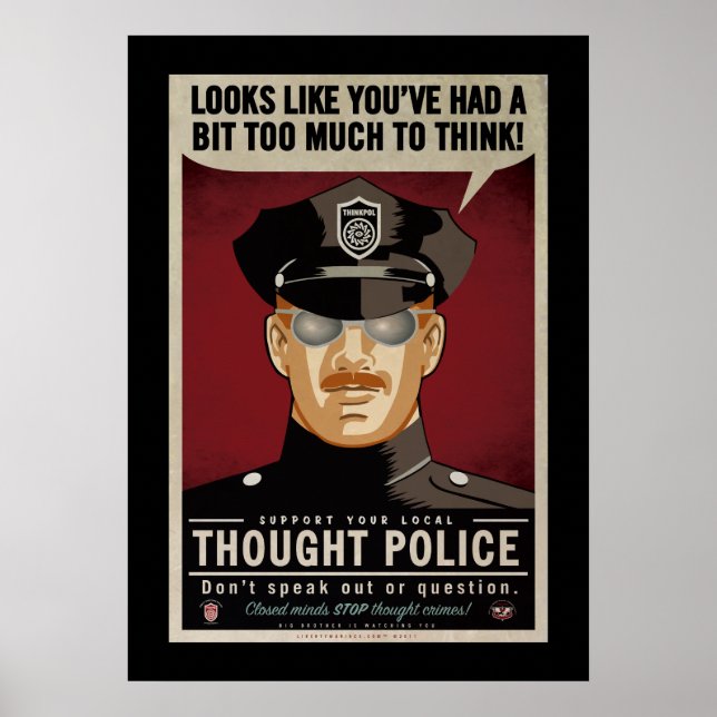 Trop de réflexion Poster de police (Devant)