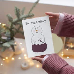 Trop de vin carte de Noël