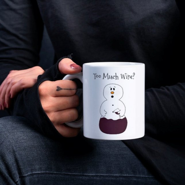 Trop de vin Snowman Mug (Créateur téléchargé)