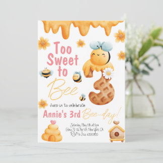 Trop doux pour être trois filles Invitation d'anni