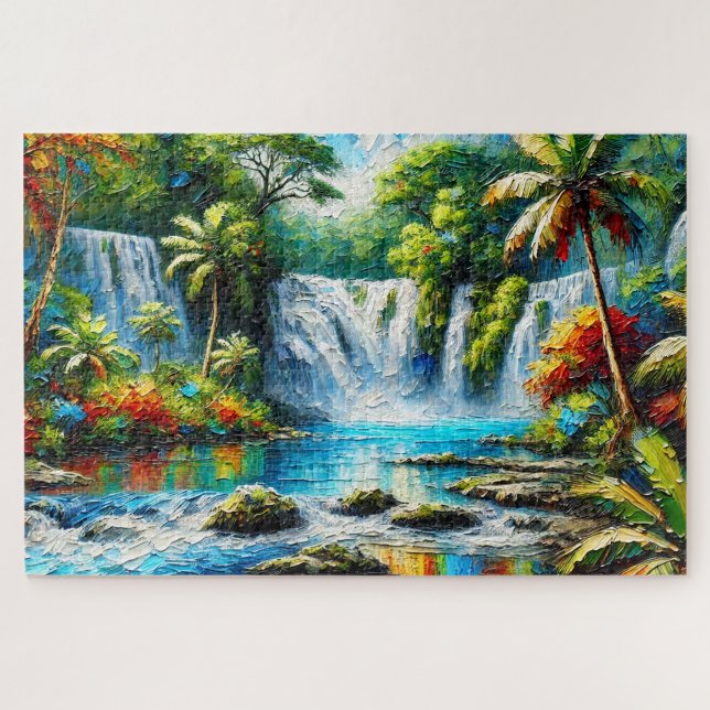 TROP[ICAL FALLS JIGSAW PUZZLE - LANDSCAPE SERIEN (Horizontal)