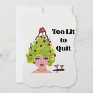 Trop Lit pour quitter la carte de Noël amusante
