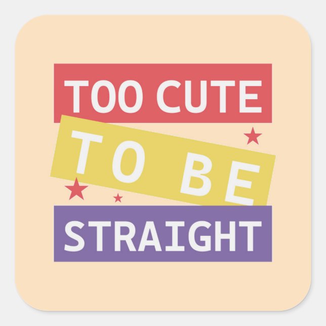 Trop mignon pour être Sticker LGBT droit (Devant)