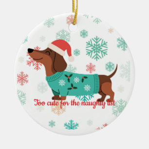 Trop mignon pour le dachshund ornement de liste vi