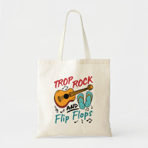 Trop Rock und Flip Flops Tragetasche