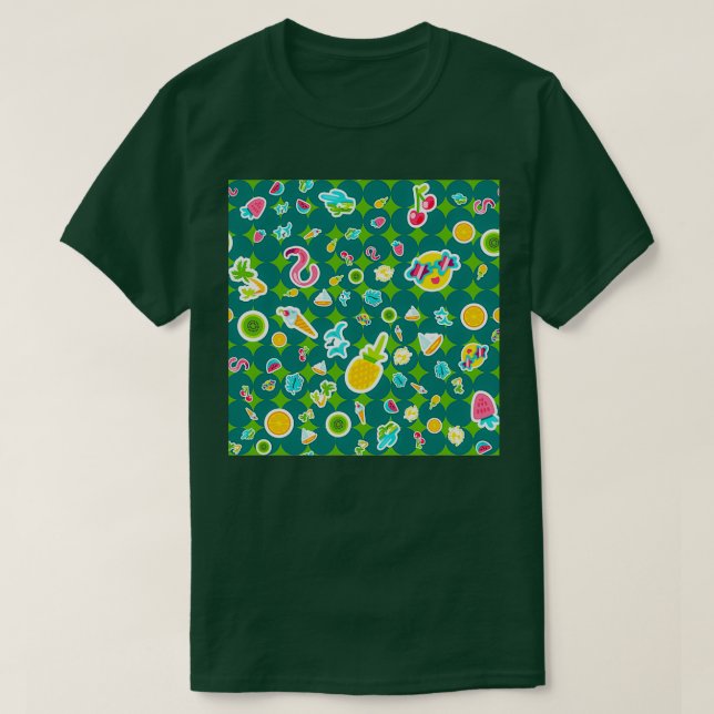 tropcal summer pattern nature patterns T-Shirt (Design vorne)