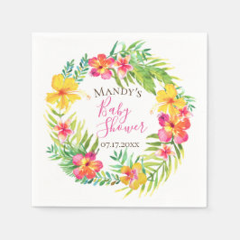 Tropenblumenkranz Personalisiert Serviette