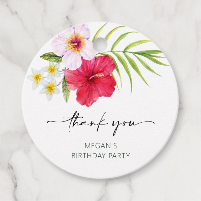 Tropenblüte Geschenkanhänger (Vorderseite)