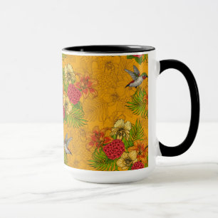 Tropenbuket und Kolibris 2 Tasse