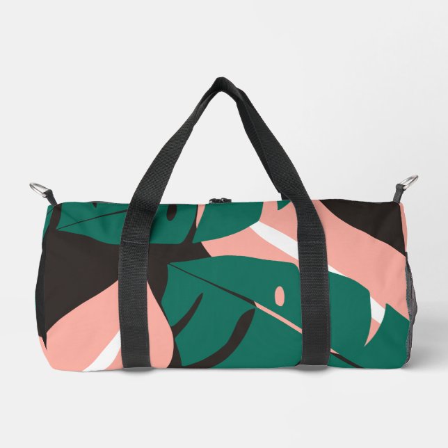 Tropenfarbe Schwarz Duffle Bag (Vorderseite)