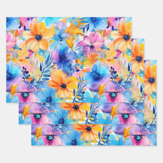 Tropenfarben Geschenkpapier Set