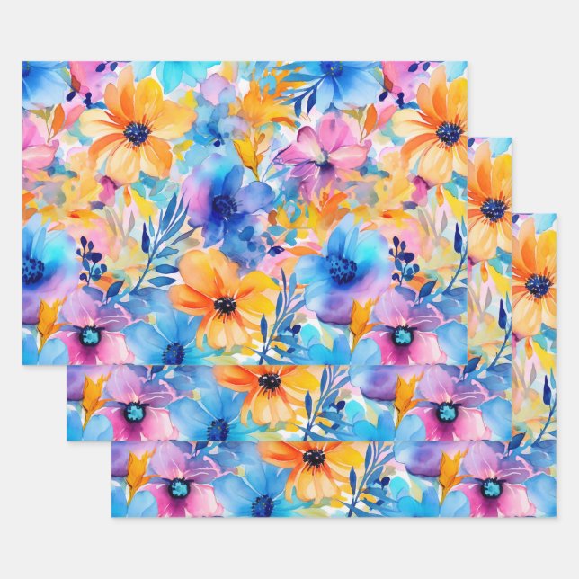Tropenfarben Geschenkpapier Set (Set)