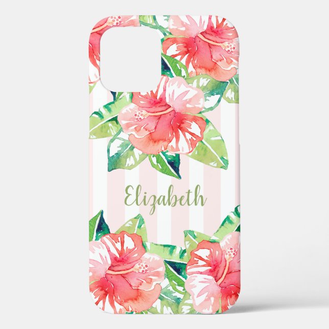 Tropenfarbene Blüten Case-Mate iPhone Hülle (Rückseite)