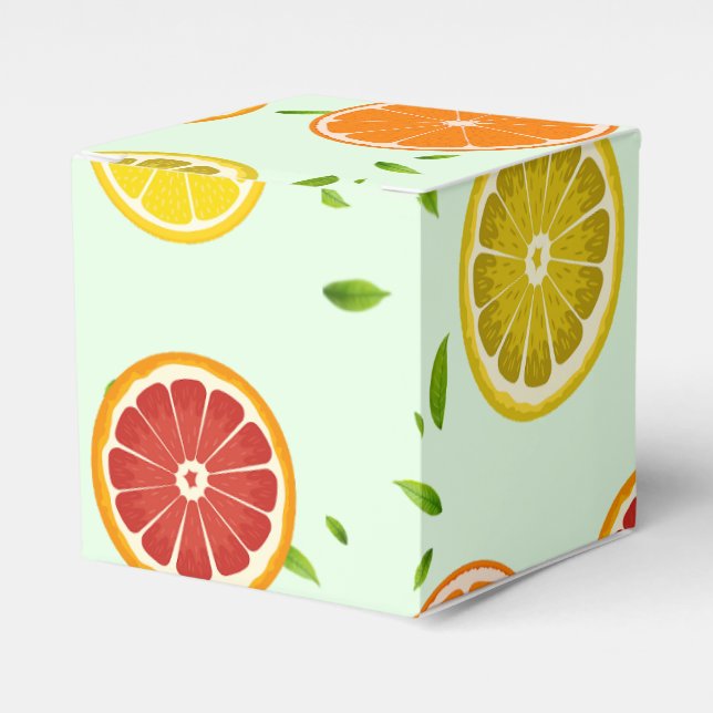 Tropenfarbene Zitrusfrüchte SOMMER Orangenlemon Sl Geschenkschachtel (Vorderseite)