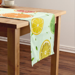 Tropenfarbene Zitrusfrüchte SOMMER Orangenlemon Sl Kurzer Tischläufer