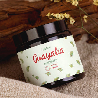 Tropenfarbige Kosmetik Jar Wrap rund um das Label