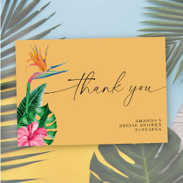 Tropenflora - vielen Dank Brautparty Dankeskarte