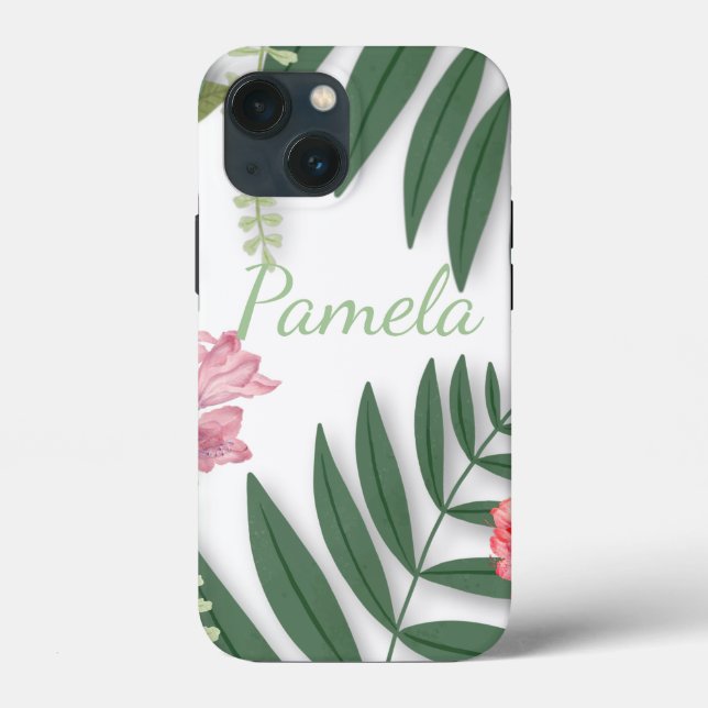Tropenfloral Case-Mate iPhone Hülle (Rückseite)