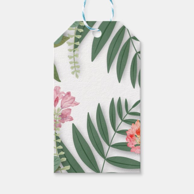Tropenfloral Geschenkanhänger (Vorderseite)