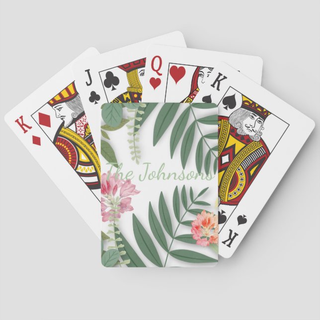 Tropenfloral Spielkarten (Rückseite)