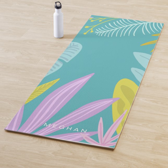 Tropenfolien | Monogramm Yoga Mat Yogamatte (Beispiel)