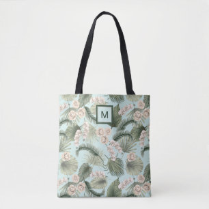 Tropengarten Blumenorchid & Palmmuster Tasche