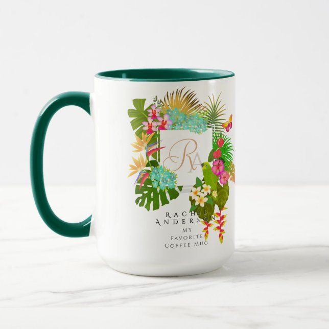 Tropengarten Monogram White Tasse (Links)