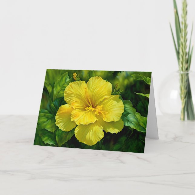 Tropengelbe Blume Art Note Card Karte (Vorderseite)