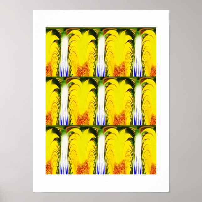 Tropengelbe Kunst Poster (Vorne)