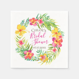 Tropeninsel - Blumenregen Personalisiert Serviette