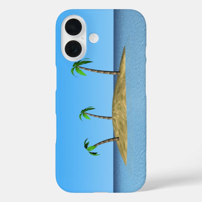 Tropeninsel iPhone 16 Hülle (Rückseite)