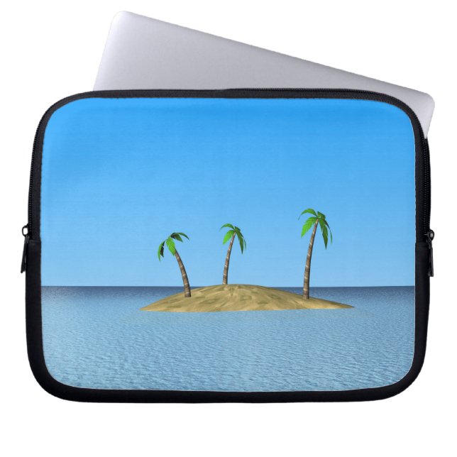 Tropeninsel Laptopschutzhülle (Vorderseite)