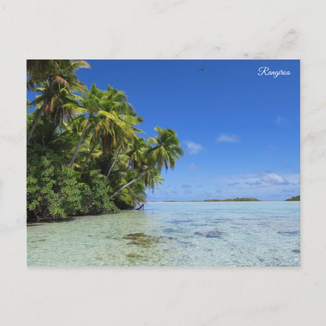Tropeninsel Rangiroa Postkarte (Vorderseite)